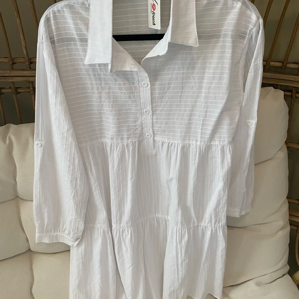 Beautiful Long sleeve white dress - Picture 4 of 4